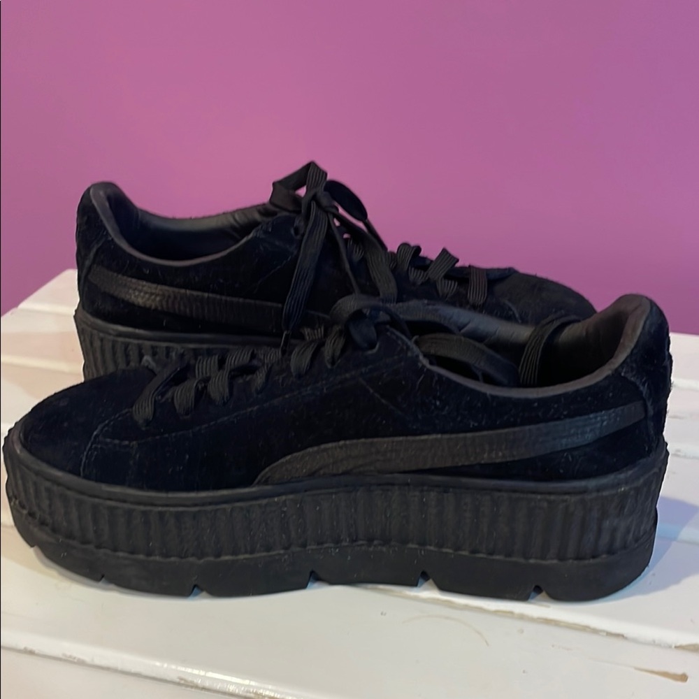 Puma x Fenty Black Sneakers with Suede Upper and Thick Sole - Picture 2 of 5